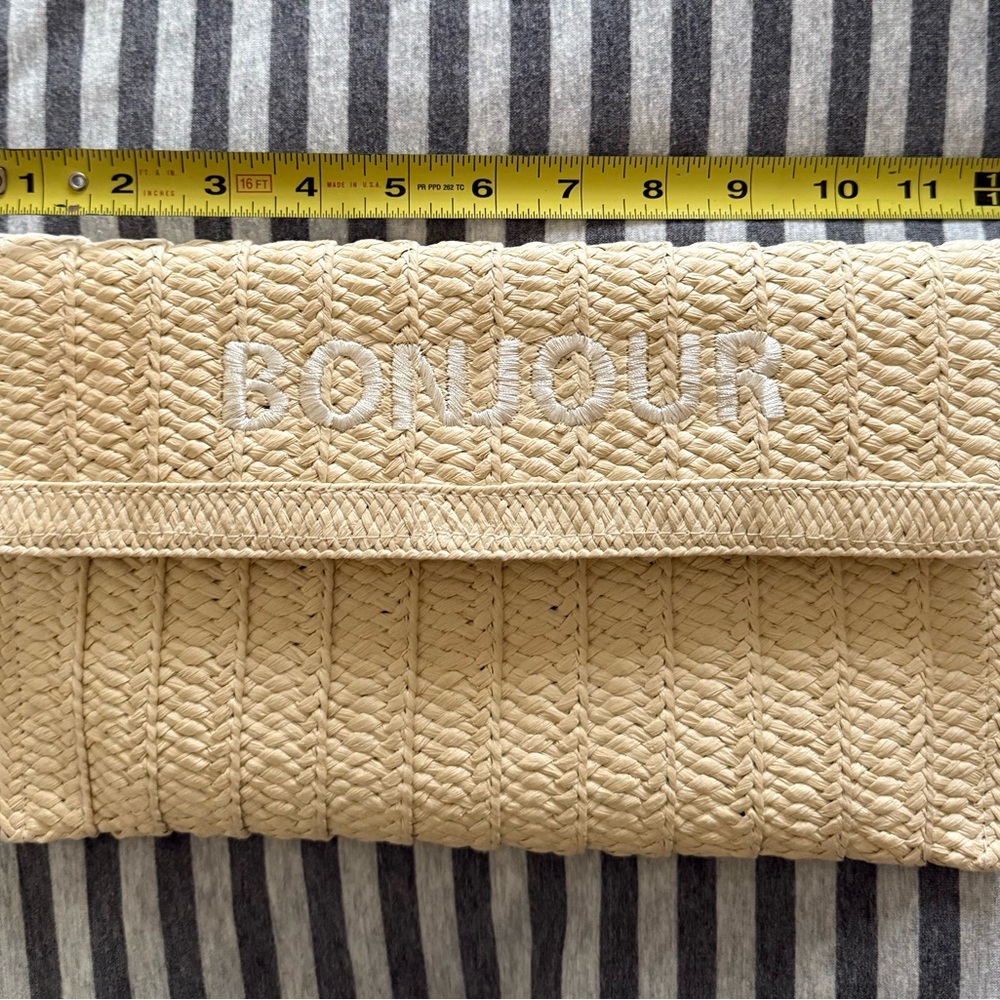 Bonjour Woven Clutch
